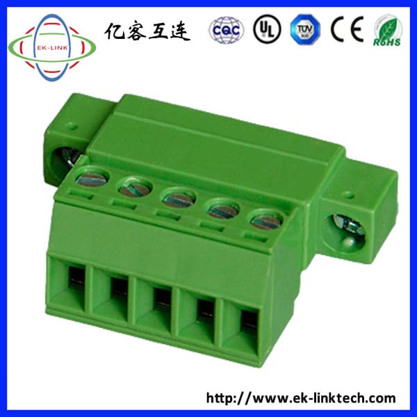 F72-1-3.81 with flange screw Head For Pluggable Terminal Blocks connector