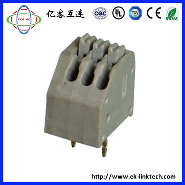 F50-21-2.5 间距2.5mm 弹簧式PCB接线端子/按压免螺丝式端子线路板接线排