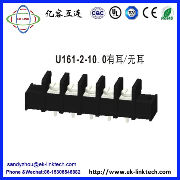 U161-2-10.0 With &Without flange Pitch10.0mm Barrier Type Terminal Blocks