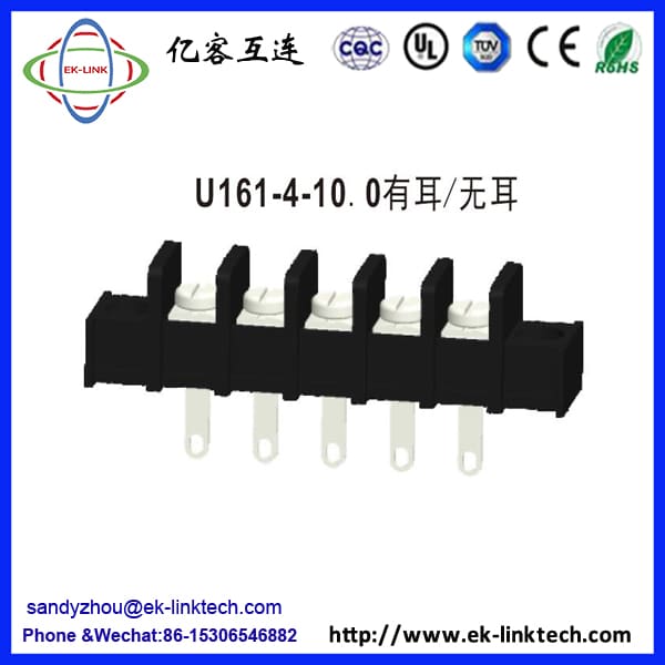 U161-4-10.0 With &Without flange Pitch10.0mm Barrier Type Terminal Blocks